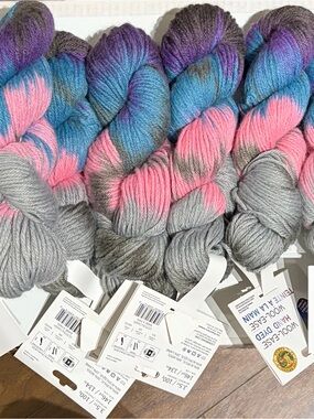 Hand-Dyed Multicolor Yarn - 7 skeins